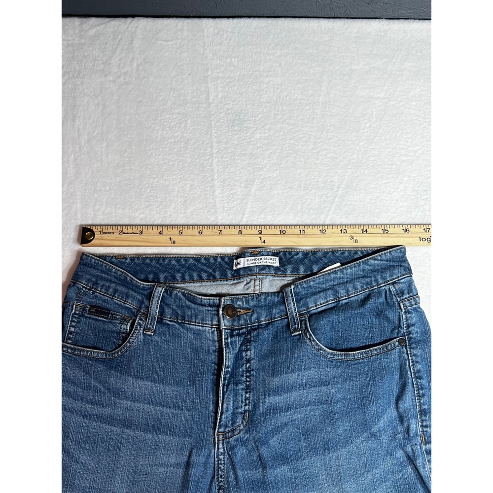 Lee Slender Secret Lower on the Waist Bootcut Jeans Blue Medium Wash Women 16 - Picture 7 of 7